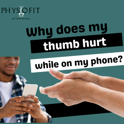 Why does my thumb hurt while on my phone?